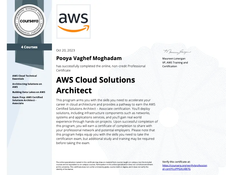 AWS Cloud Solutions Architect Professional Certificate